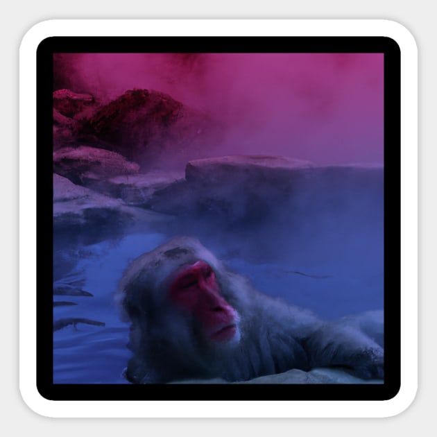 Japanese Macaque Sticker by Trip Tank